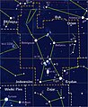Mapa d'a constelación d'Orión.