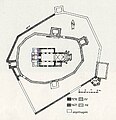 The plan of the Evangelical Lutheran Transylvanian Saxon fortified church in Cața