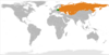 Location map for Poland and the Soviet Union.