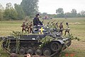 戦車兵のベレー帽をかぶるII号戦車戦車兵（2008年ブロフフ(pl)、ブズラの戦いの再現イベント）