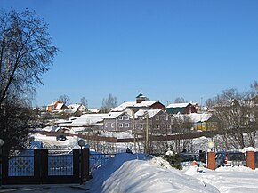 Вид на деревню Раково из санаторно-курортного комплекса «Виктория»