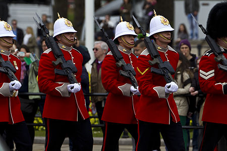 Soldados britânicos do Regimento Real de Gibraltar, 2012.