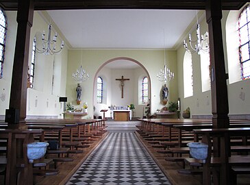 Intérieur de l'église catholique Saint-Georges de Rumersheim