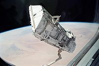 S0 Truss gekoppeld aan Canadarm2