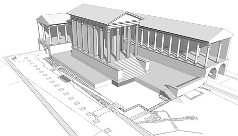 Segusio (Susa). Restituzione architettonica a partire dai dati di scavo