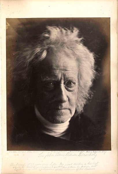 "Sir John Frederick William Herschel. April 1869"