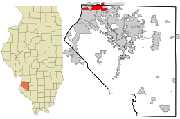 St. Clair County Illinois incorporated and unincorporated areas Fairmont City highlighted.svg