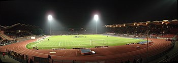 Panorama du stade Dominique-Duvauchelle (Créteil).