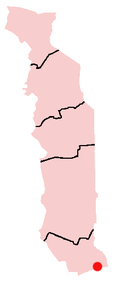 Location of Aného in Togo