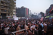 Egüptischi Demonstrante uf em Tahrir-Blatz