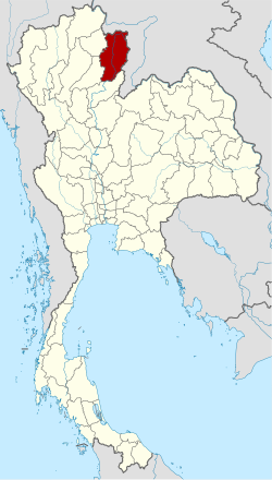 แผนที่ประเทศไทย จังหวัดน่านเน้นสีแดง