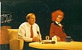 Ivo Niehe and a clown from Circus Herman Renz
