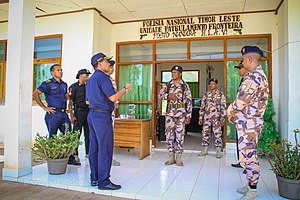 Posten der Grenzpolizei in Nunura, Suco Leolima