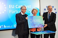 The European Commission, European Investment Bank and Gates' Breakthrough Energy Catalyst agreed at the 2021 UN Climate Change conference to work together to bring green technologies to market. Ursula von der Leyen attends the 2021 UN Climate Change Conference (41).jpg