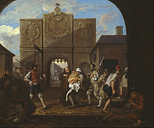 The Gate of Calais, an anti-French satire by William Hogarth, 1748 William Hogarth - O the Roast Beef of Old England ('The Gate of Calais') - Google Art Project.jpg