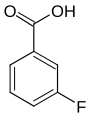 Struktur von 3-Fluorbenzoesäure