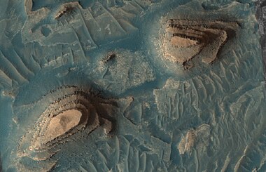 Layered mesa, as seen by HiRISE under HiWish program