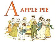 『アップルパイのA』。『昔ながらの文字の本』より