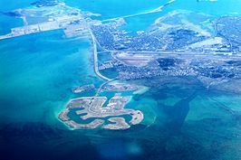 De Amwaj-eilanden vanuit de lucht