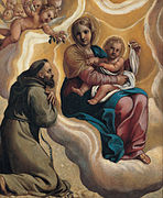 Antonio Carracci, La Virgen con el Niño y San Francisco, 1605, Museos Capitolinos, Roma.