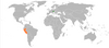 Location map for Austria and Peru.