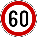 60 km/h speed limit