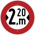 Bild 31 V Verkehrsverbot für Fahrzeuge über eine bestimmte Breite