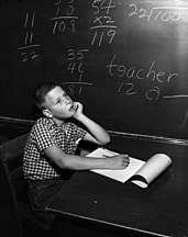 A schoolboy in Seattle, WA, USA, 1961