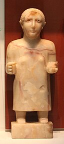Statuette en albâtre, Yémen, Ier/IIe siècle. Salle 53.