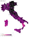 Gambar mini seharga Pandémi koronavirus 2019 di Italia