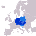 Κεντρική Ευρώπη σύμφωνα με τους καθηγητές του Πανεπιστημίου Σουόνσι Ρομπέρ Μπιντλέ και Ιαν Τζέφρις (1998))[46]