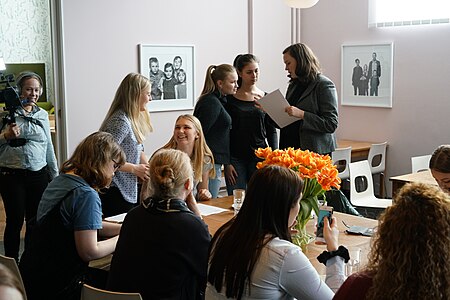 Slutlig examination för de första studenterna Wikipedia-samarbetet med Nordiska museet.