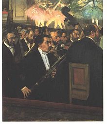 Edgar Degas, The Orchestra at the Opera (c. 1870) Degas - Orchester in der Oper.jpg