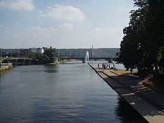 Confluence de l'Ourthe et de la Meuse à Liège