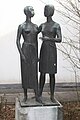 Skulptur „Völkerfreundschaft“ im Stadtzentrum von Dessau an der Scheibe Nord