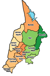 Distretto municipale di Jaman Sud – Mappa