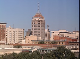 Het centrum (downtown) van Fresno