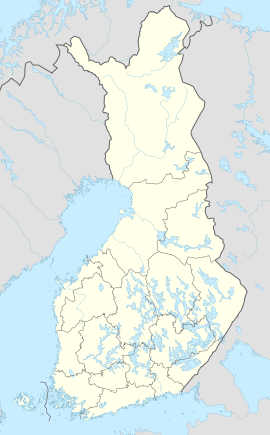 Oulu na mapi Finske