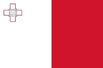 Flag of Malta (charged vertical bicolour)