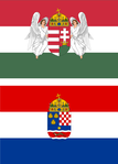 A Magyar Királyság és a Horvát-Szlavón Királyság zászlaja