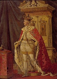 The Coronation Chair and King Frederick VI. By Wilhelm Bendz (1830)