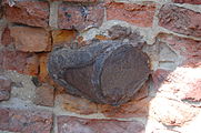 Cannon shell in wall