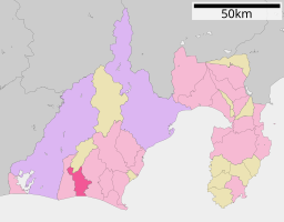 Fukurois läge i Shizuoka prefektur