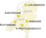 Austragungsorte der WM in den Niederlanden 1989