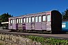 The preserved body of a suburban passenger car built by the Great Eastern Railway in 1892