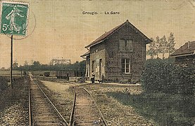 La gare vers 1909 (carte postale).