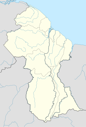 Map showing the location of Iwokrama Forest