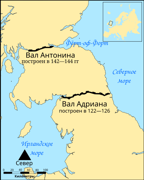 европка... - Страница 13 482px-Hadrians_Wall_map-ru.svg