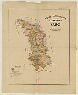 The administrative divisions of the province of Hanoi in the year 1891 (Thành Thái 3).