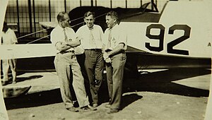 Jimmy Doolittle, Jimmy Wedell and Harry Palmerston Williams with Wedell-Williams Miss New Orleans.jpg